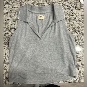 MWL Madewell Sleeveless Polo Crop Top in size medium